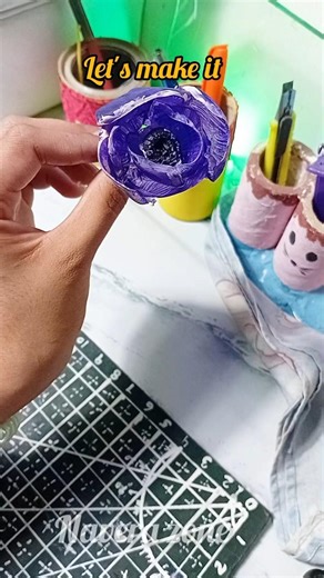 Beautiful purple flower made from waste material ♻️ | Easy DIY craft idea#naverazone