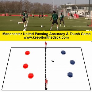 🔴 Manchester United passing accuracy & touch game. 🧑‍🏫 For coaches seeking new training session ideas our new 2025 download comes highly recommended! 📥 Get it now via the link: https://keepitonthedeck.com/downloads/the-ultimate-training-session-pack-2025 | Football Training Drills/Session Plans