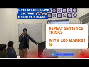 PTE Repeat Sentence Tricks 🔥 100 Marks Possible? | Live PTE Speaking Class #janupte