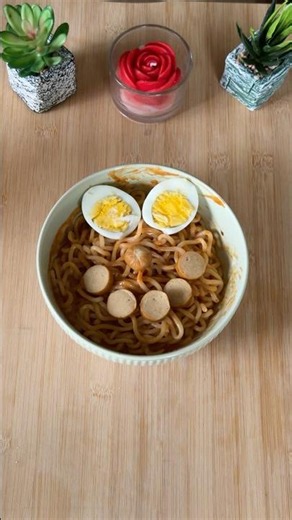 Extreme Creamy Fire Buldak (With Sausage & Egg!) 🌶️🧀🍜