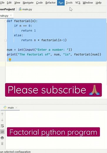 python factorial program
