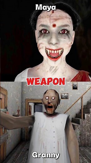 Maya vs Granny who is powerful ? #granny #mayaekpishachini #horrorgaming #gaming #shorts #gameshorts