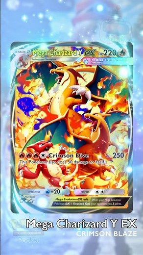 Mega Charizard Y EX Immersive Card Animation | Pokemon TCG Pocket | Crimson Blaze
