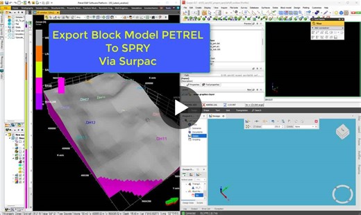 Block model To Prepare Schenario Schedulling Petrel - Surpac - SPRY | Arif RH .