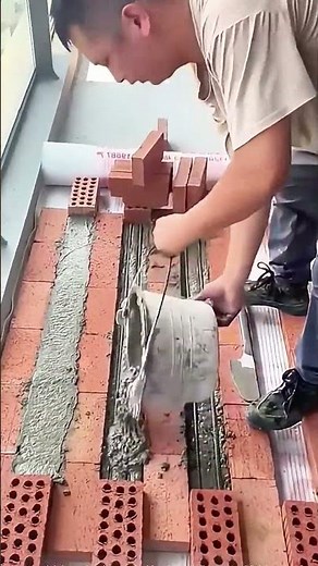 Adding threaded steel bars to building lintels to ensure their strength