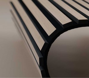 [Hot Item] MDF Felt Sound Absorbing Wall Panel Flexible Wall Panel Curved design acoustic panel