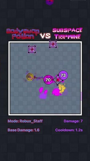 Bodyswap Potion 🔄 VS Subspace Tripmine 🟪 #simulation #gaming #roblox #physics #earclacks #shorts