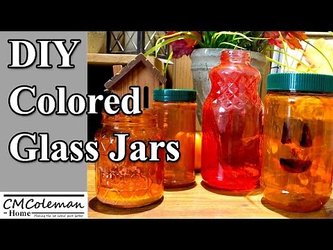 Make Your Own Colored Glass Jars, An Easy DIY