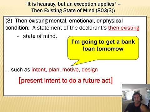 Federal Rules of Evidence (FRE) Rule 803(3) - ["Then existing"] State of mind