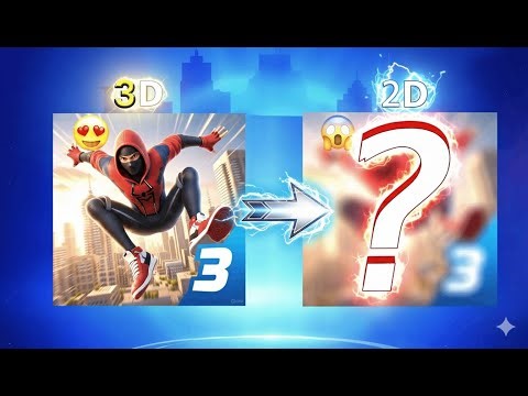 I convert characters 3D into 2D in spider fighter 3