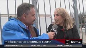 Mark Curtis catches up with Jan Brewer at Trump inauguration