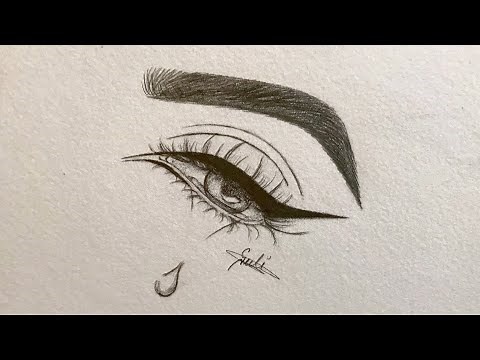 How to draw a easy crying eye 😢