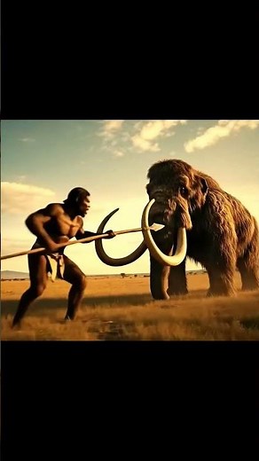 Primitive Hunters vs Mammoths – The Ancient Ritual of Survival #prehistoric #1millionyearsago