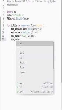 Rename files python automation #shorts #python