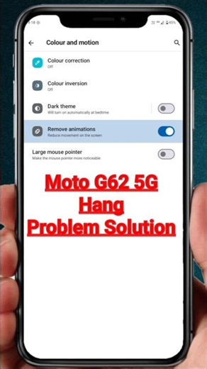 Moto G62 5G Hang Problem | How to Solve Hang Problem in Moto G62 5G | #shorts