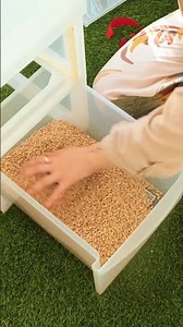 DIY cat corner — sandbox, and all the goodies 🐱🛠️💛 #petlover #diyhome