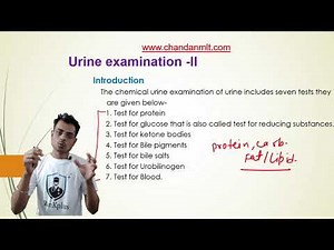 Lecture #168 - chemical examination of urine DMLT/BMLT first year students