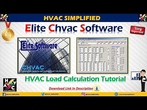 HVAC Load Calculation Tutorial - Chvac Elite Software