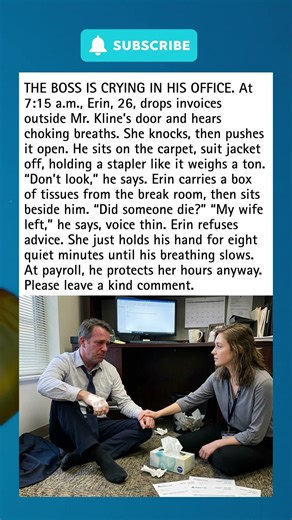 Employee Finds Boss Crying Office Holds His Hand