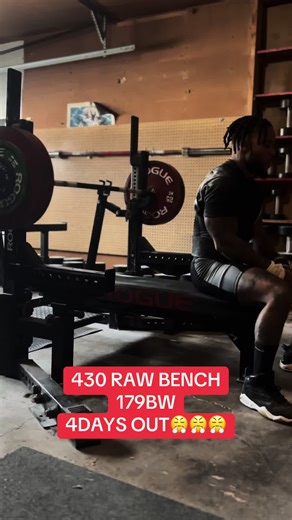 Achieving 430 Raw Bench Press: 4 Days Out Training