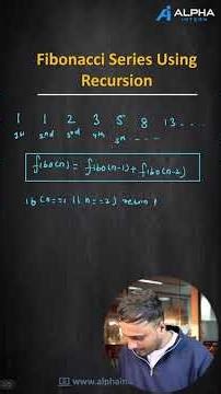 [DAY-38/365] DSA Problem Solving Series | Fibonacci series using recursion| #dsa #interview