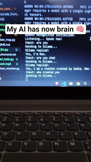 My AI has a brain 🧠💪 #coding #python #renai #programming #ai