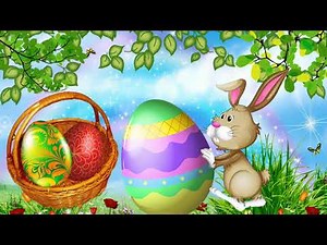 Пасхальный заяц Рисованный футаж Анимация