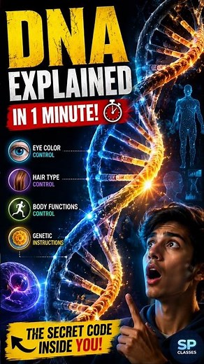 DNA Explained in 1 Minute | The Secret Code Inside You! #DNA #Biology #ScienceFacts #trending