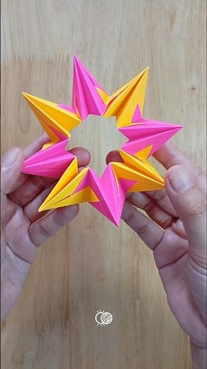 Easy origami infinite rotating star 🪄🌟☀🎇 DIY fidget toy #origami #origamitoy #shortsfeed