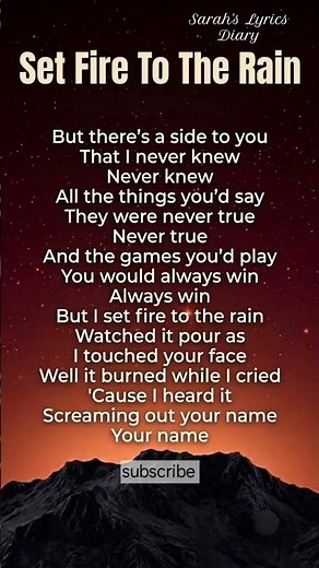 Set Fire To The Rain lyrics-Adele#lyrics#adele#shorts#songs#english#viral#trending#fire#rain