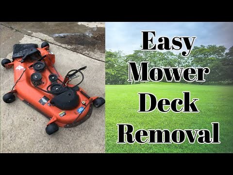 How To Remove The Mowing Deck From Husqvarna and Craftsman Riding Mowers/ Garden Tractors.