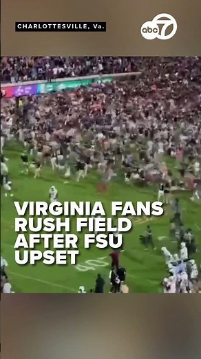 Virginia fans rush field, trampling on players after double-overtime victory over FSU