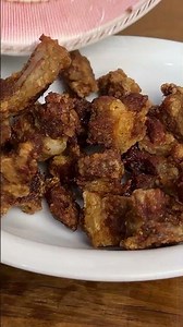 “Crispy Pork Ribs and Marian Plum Salad” is perfect combo 🤤 #cook #food #foodie #FoodTok #fyp