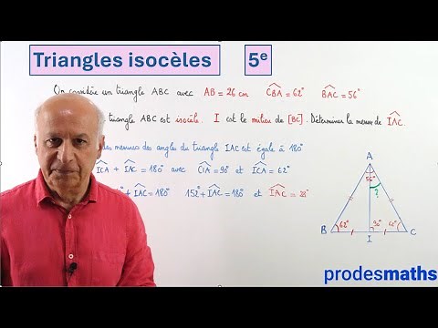 Triangle isocèle. Définition. Exercices. Cinquième