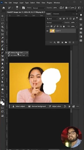 how to restore image with history brush tool in photoshop | Photoshop tips & tricks | Desinity