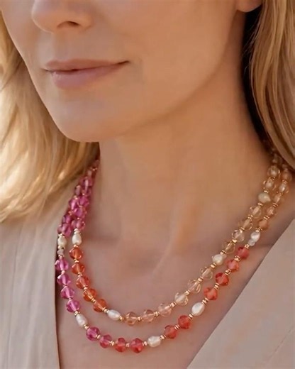 Meet the Endless Sunset Pearl Knotted Necklace