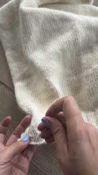 How to Tack Down Rolled Edges - Knitting Tutorial (Comfort Pullover)