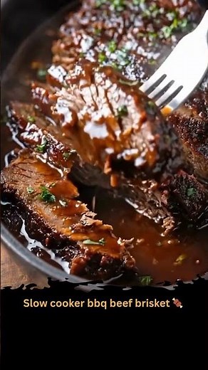Slow cooker bbq beef brisket 🍖