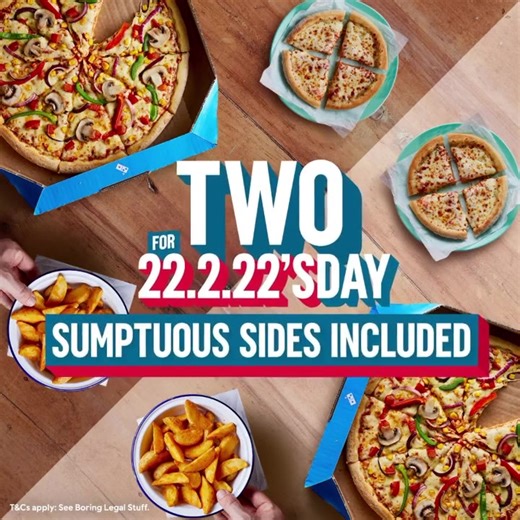 4.4K views · 33 reactions | Two-day’s the day 勞 Get your usual Two For Tuesday deal on pizzas PLUS two for one on sumptuous sides TOO  | Domino's Pizza | Facebook