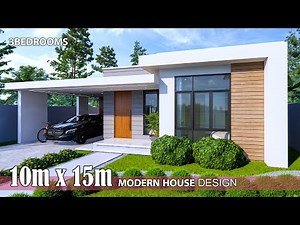 Modern House Design 3Bedrooms | 10m x 15m (150sqm)
