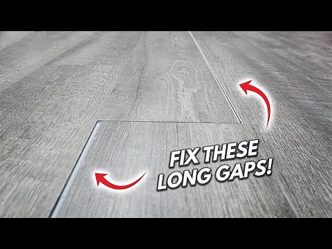 How To Fix Long Gaps In Flooring! (Laminate, Vinyl LVP & Engineered Wood Floors) | DIY TIP & TRICK