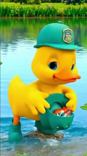 Clumsy Kindness – Quack Quack Saves the Lost Baby Fish | Funny 3D Cartoon