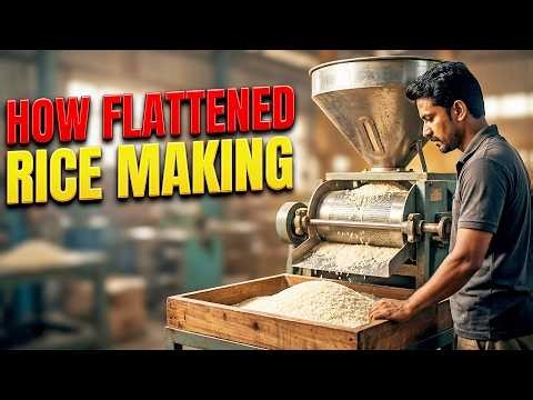 Roasted POHA Flattened Rice Making Traditional Process in Small Scale Industry!