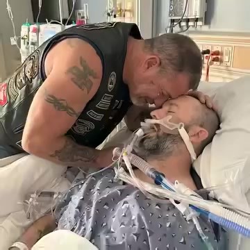 My son told the world his biker father was dead — because he was ashamed of me. And now I’m the only one standing beside him as he dies. I’m kissing my boy’s forehead in this cold hospital room while machines breathe for him. The last words he spoke to me were, “I wish you really were dead.” That was three weeks ago — before the accident, before the drunk driver, before I rode 847 miles through the night just to reach a hospital that almost didn’t let me in… because in my son’s emergency file, h