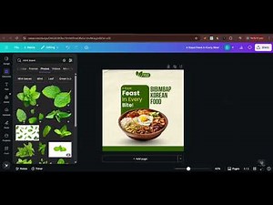 Korean Food Banner in Canva | Canva Guided Practise