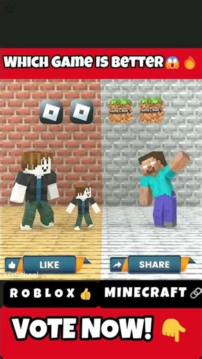 Roblox vs Minecraft: Which is BETTER? 🤔👇 #roblox #minecraft #gaming #usashorts