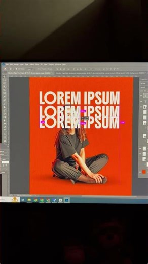 Modern Typography Design in 30 Seconds! 🔥🔥🫣🫣 #photoshop #graphic #tutorial #trendingdesign