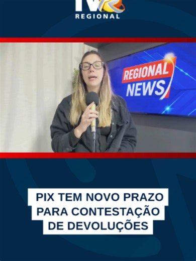 NOVA REGRA PARA O PIX - Prazo de contestação ampliado para devoluções Uma nova regra amplia o prazo para contestação de transações e pedidos de devolução em casos específicos. A mudança busca facilitar a recuperação de valores quando o usuário identificar uma movimentação que precise ser contestada. Mas atenção: é importante conhecer as regras e agir rapidamente ao perceber qualquer problema. #Pix #BancoCentral #Dinheiro #Finanças #Economia #SegurançaDigital #TVRegional #RegionalNews