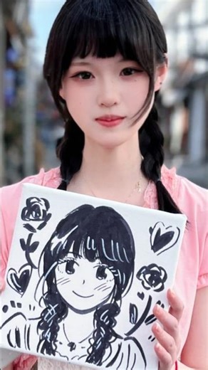 🌸 Cute Anime Sketch Transformation You’ll Love!#AnimeArt #Sketch