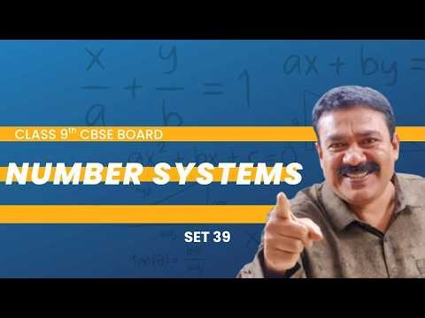 9th CBSE I Number Systems I Set 39 I Reji Jose Tuition